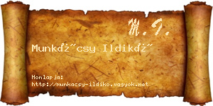 Munkácsy Ildikó névjegykártya