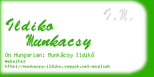 ildiko munkacsy business card