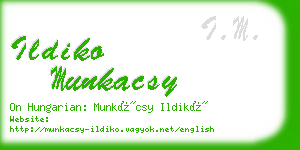 ildiko munkacsy business card